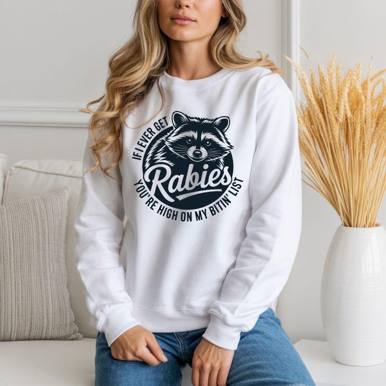 Svg Racoon Rabid Funny Raccoon Vintage Design: Rabies Biting List PNG SVG, Cricut, Png ...