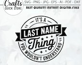 Personalized Family Name SVG: Custom Last Name Print (Digital Download)