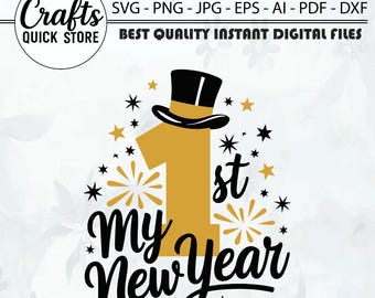 My First New Year Baby Onesies Brand New Year Gift First,1st New Years,1st new Year's baby PNG, baby First New Year, New Year baby 2025,