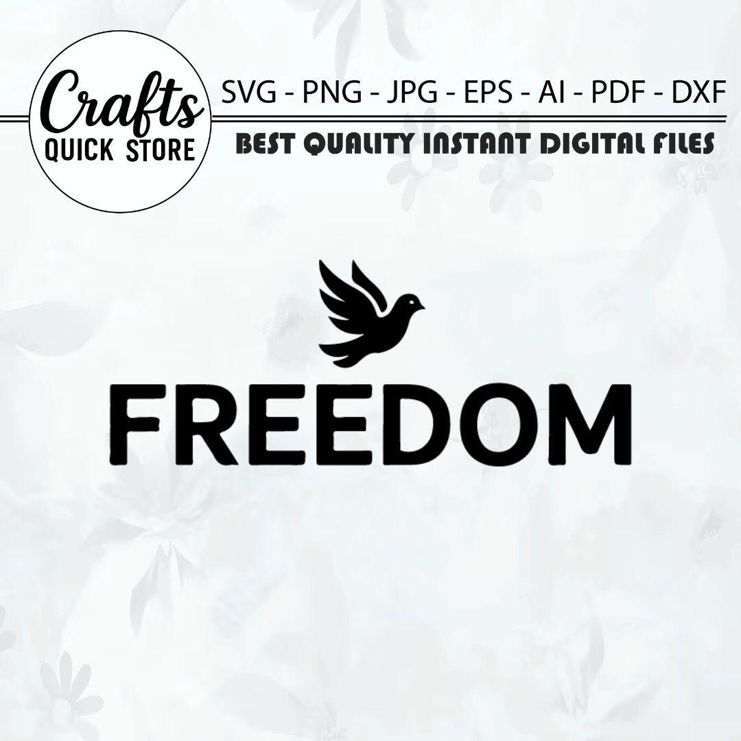 Freedom SVG PNG - Black | Freedom T-shirt Design | Minimalist Text ...