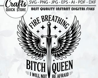 Throne of Glass Fireheart Queen Aelin SVG PNG: Book Lover Shirt Design (Digital Download