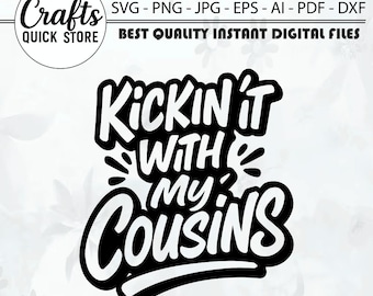 Cousin Reunion SVG: Funny Family T-Shirt Design (Digital Download, ZIP Files Included)