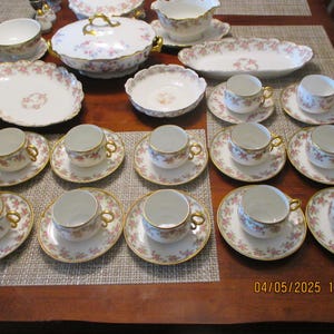 Limoges &quot;Bridal Wreath&quot; China Set