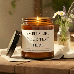 Vela de soja personalizada, divertida, para casa nueva, hecha a mano, con aroma a vela, otoñal. imagen 1