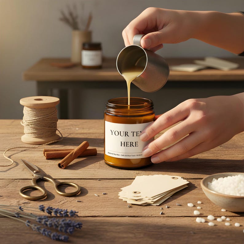Vela de soja personalizada, divertida, para casa nueva, hecha a mano, con aroma a vela, otoñal. imagen 3