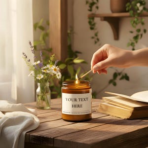 Vela de soja personalizada, divertida, para casa nueva, hecha a mano, con aroma a vela, otoñal. imagen 4