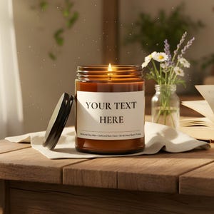 Vela de soja personalizada, divertida, para casa nueva, hecha a mano, con aroma a vela, otoñal. imagen 6