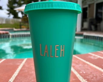 Custom Name Sticker – Personalized Vinyl Decal for Water Bottles, Laptops, Planners, School Supplies & More