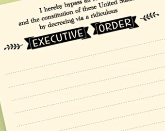 NOTEPAD Executive Order joke notepad  4.25x5.5  35 sheets