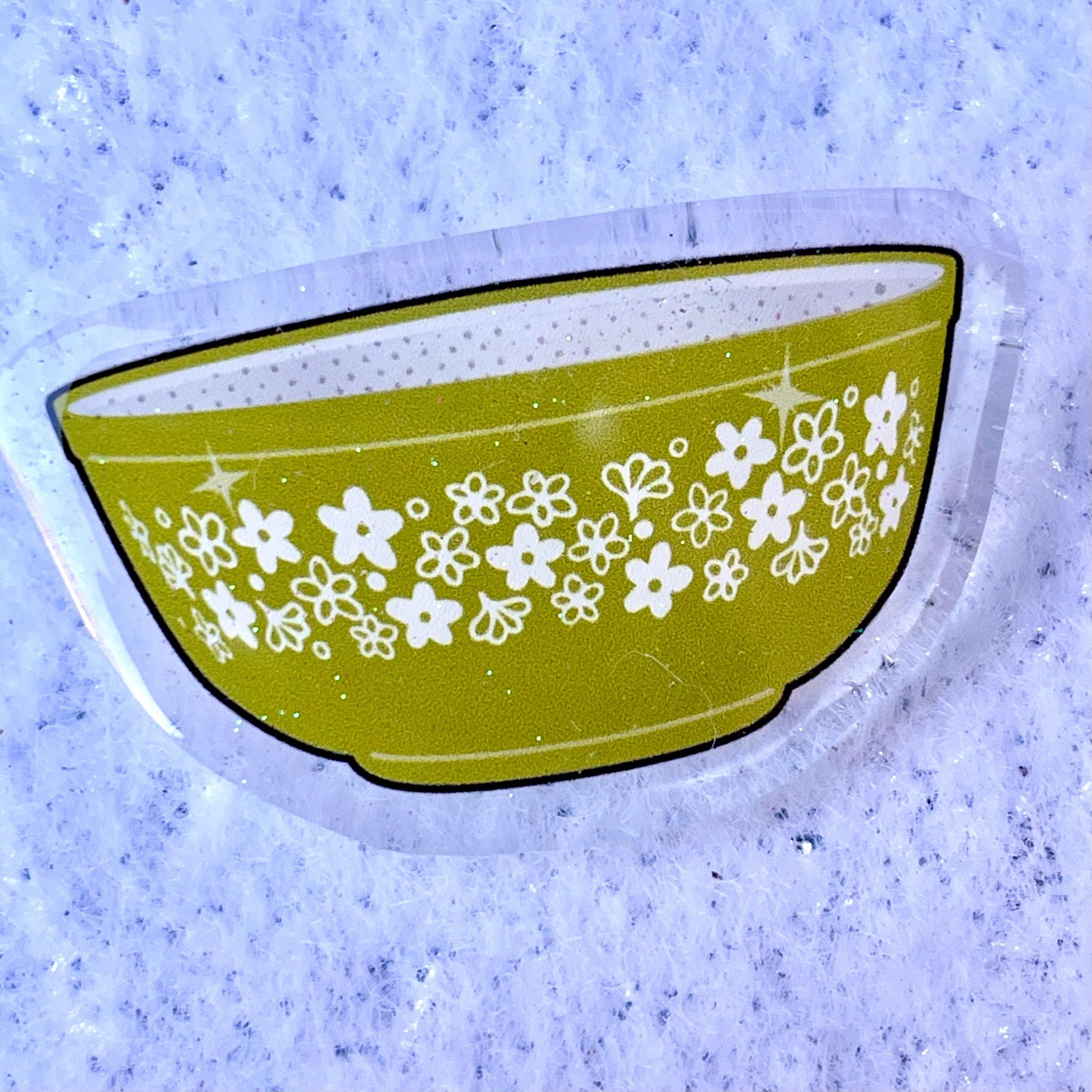 PIN Pyrex Spring Blossom Daisies Bowl Theme Acrylic With Glitter