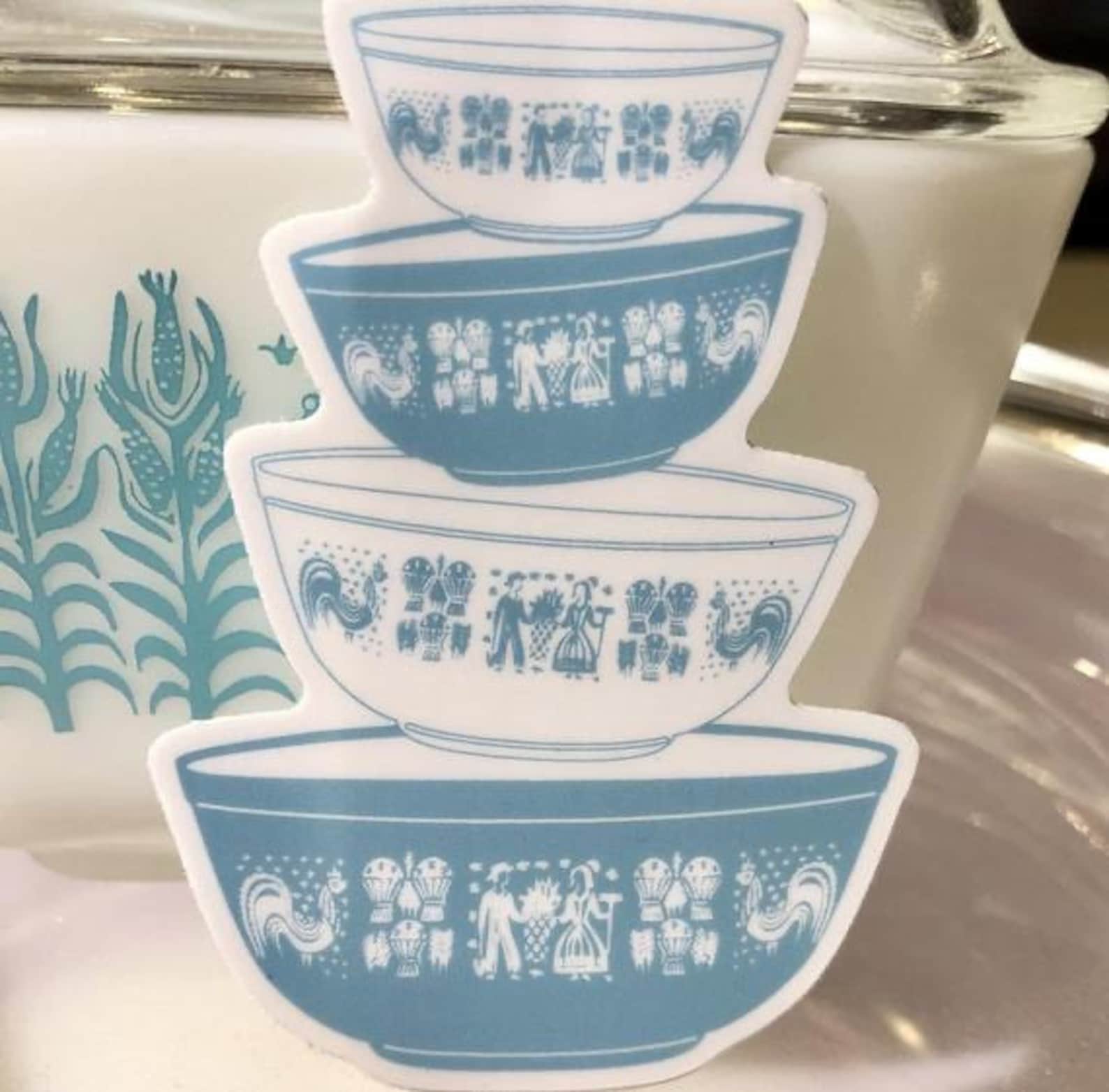 Pyrex Stack Sticker Pyrex Stack Theme Set 4 Stickers 3 Inch Sticker Hi Quality Permanent ...