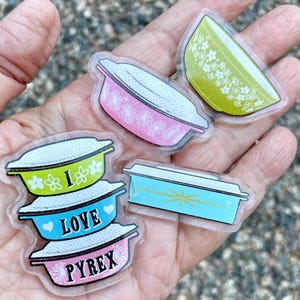 PIN Pyrex Theme PICK ONE or More Acrylic With Glitter Vintage Kitchen ...