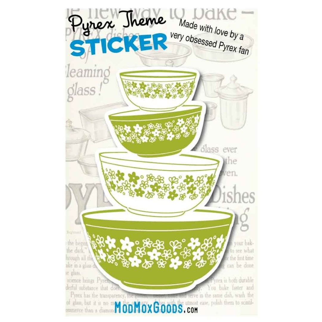 Pyrex Stack Sticker Pyrex Spring Blossom Stack Theme STICKER 3 Inch Sticker Hi Quality ...