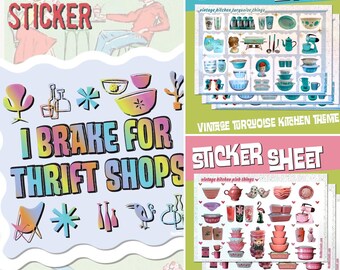 Thrift vintage lovers stickers deal! You get all 3!