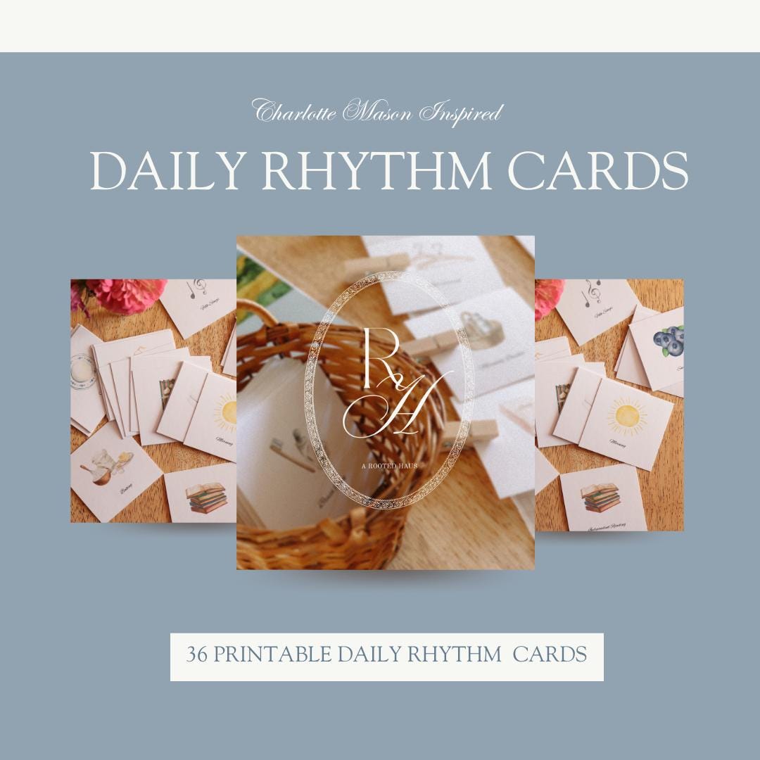 Daily Rhythm Cards | Charlotte Mason Inspired - Etsy