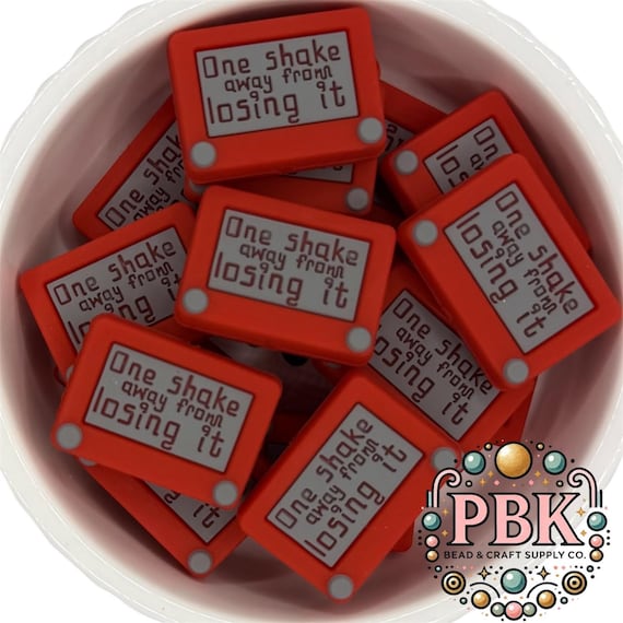 2Pack-One Shake Away From Losing It (etch-a-sketch) Focal Bead (Exclusive to PBK)