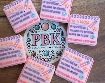 2Pack-Mom Pep Talk Silicone Focal Beads (Exclusive to PBK)