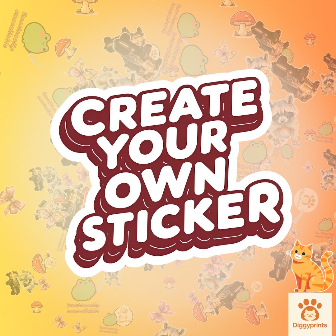 Your Sticker Customizable Vinyl Sticker: Personalized Design, Text and Image - Etsy