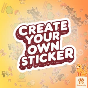Aanpasbare sticker | Sticker met tekst en afbeelding met je eigen ontwerp | Waterdichte gepersonaliseerde sticker