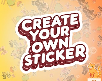 Sticker imperméable personnalisable : design, texte et image personnalisés