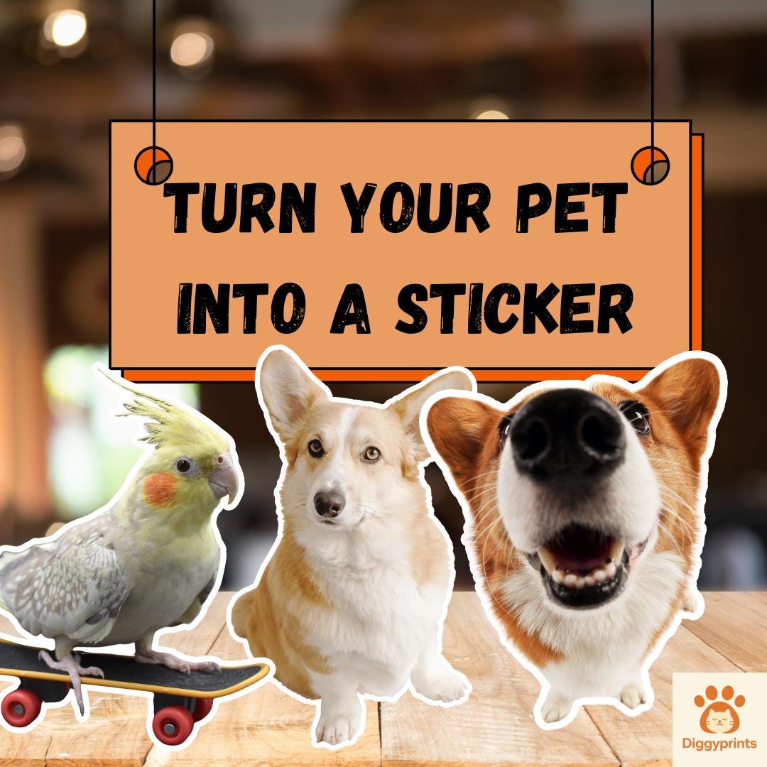 Pets Rectangular Note Sticker Custom Pet Sticker: Personalized Waterproof Decal - Etsy