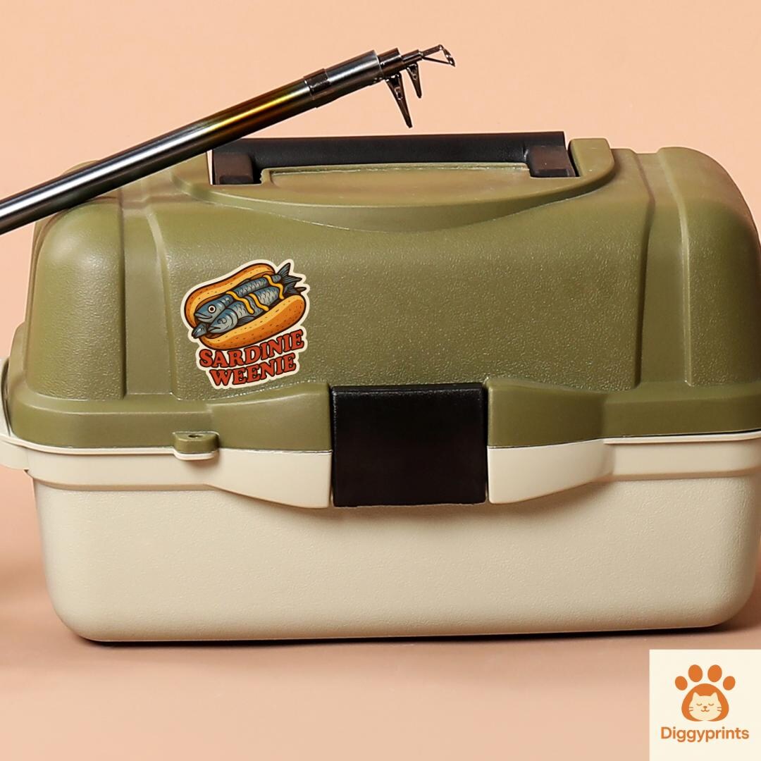 Sardine Weenie Sticker: Funny Fishing Decal - Waterproof Matte Finish ...
