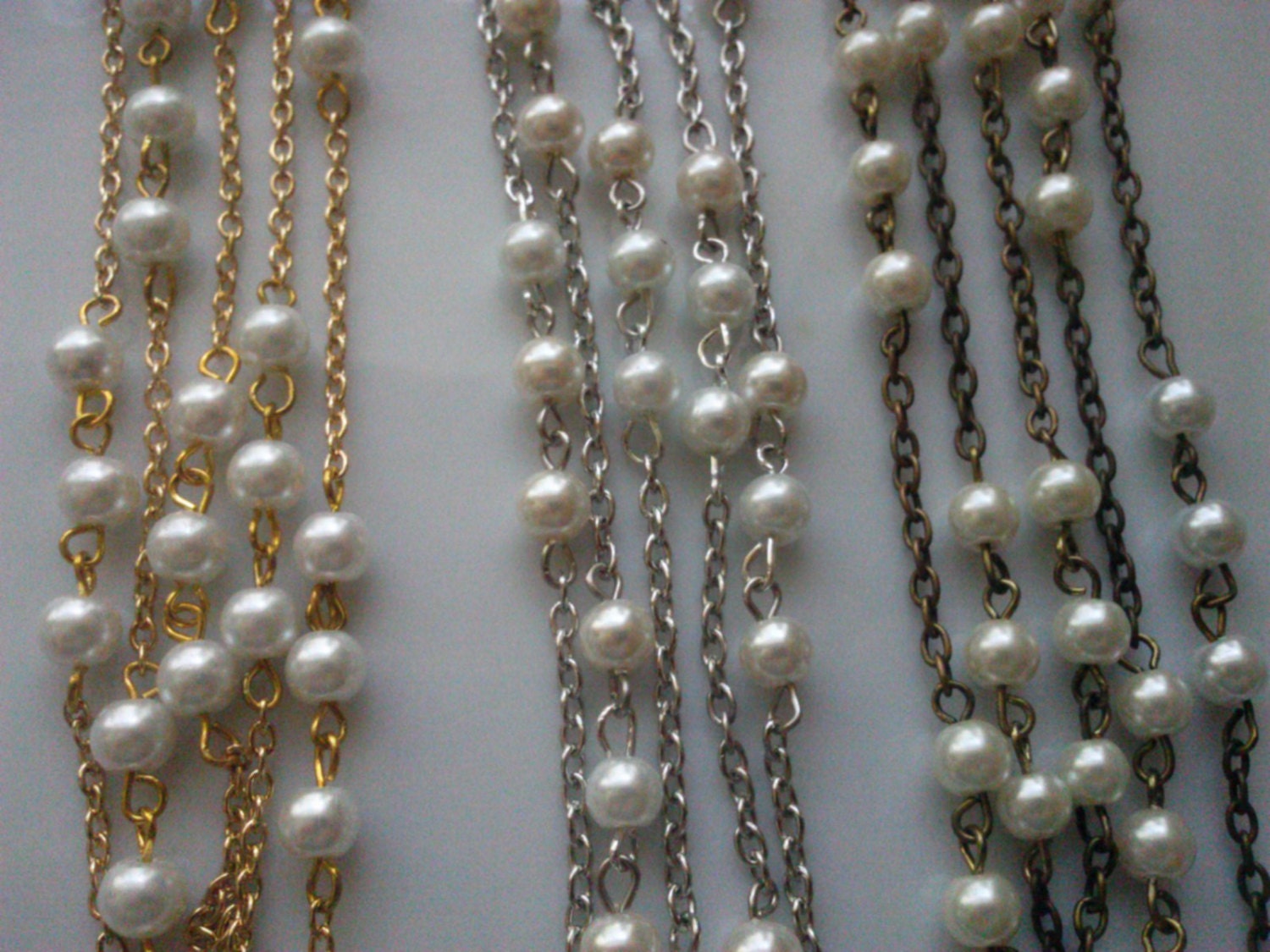 36 Inches 6 Mm Ivory Glass Pearls Beaded Rosary Chain Jewelry - Etsy