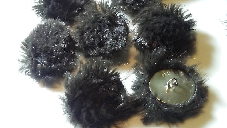 Cosplay Buttons Brown Faux Fur Fabric Buttons Whimsical 1 Dozen 1 Inch 25 mm Sewing Button