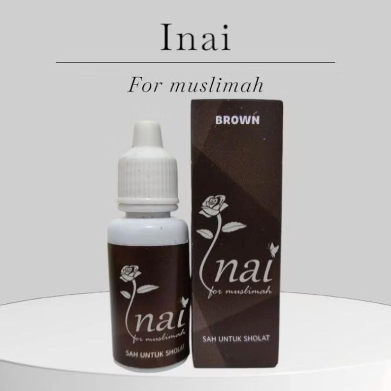 Halal Peel Off Nagellack – Inai för muslimer, vattengenomsläppligt, lätt att ta bort, 15 ml (många färger tillgängliga) Brun