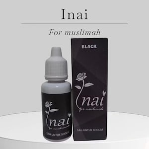 Halal Peel Off Nagellack – Inai för muslimer, vattengenomsläppligt, lätt att ta bort, 15 ml (många färger tillgängliga) Svart