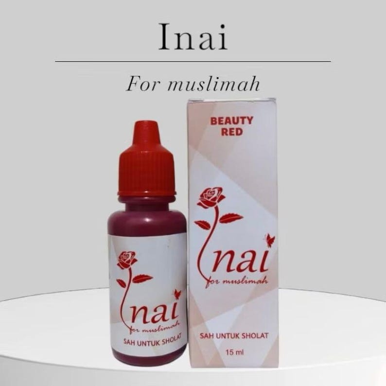 Halal Peel Off Nagellack – Inai för muslimer, vattengenomsläppligt, lätt att ta bort, 15 ml (många färger tillgängliga) Beauty Red
