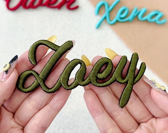 Custom 3D Puff Embroidered Patch, Personalized Iron On Text Badge, Twill Clothing Applique