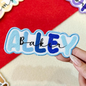 Custom Embroidered Name Patch – Iron-On, Sew-On, Hook & Loop