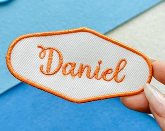 Custom Embroidered Name Patch, Iron-On Personalized Applique