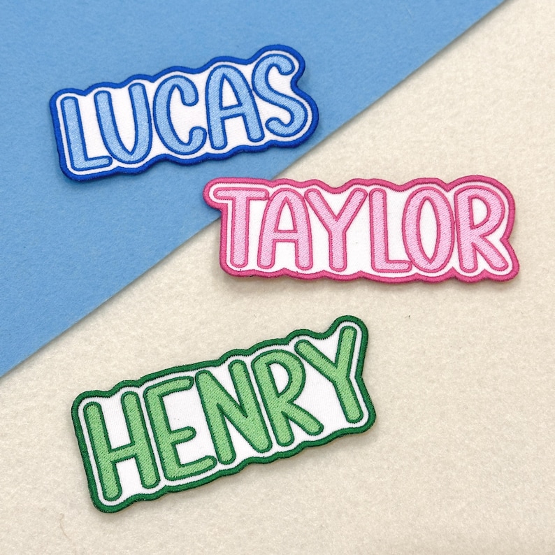 Custom Embroidered Name Patch – Iron-on, Sew-on, Hook & Loop - Etsy
