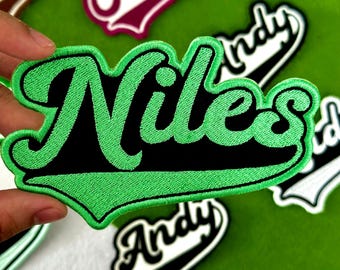 Custom Name Patch – Personalized Embroidered Text | Iron On, Sew On, Hook & Loop | For Jackets, Hats, Uniforms, Bags, Backpacks