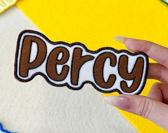 Custom Embroidered Name Patch, Iron On Sew On Jacket Backpack Tag