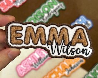 Custom Embroidered Name Patch: Iron-On or Sew-On, Personalized Uniforms