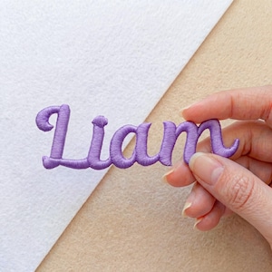 Custom Embroidered Name Patch, Personalized Iron On Text Tag, 3D Name