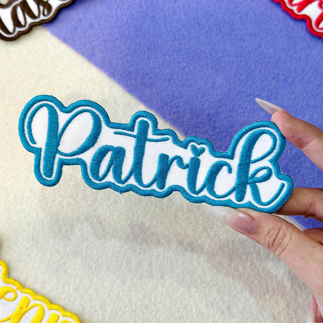 Custom Embroidery Name Patch - Iron-on, Sew-on, Hook & Loop - Etsy UK