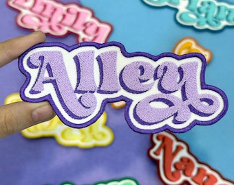 Custom Embroidered Name Patch: Iron-On or Sew-On Patches for Clothes, Hats, Schoolbags