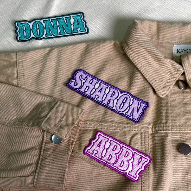 Custom Embroidered Name Patch – Iron-on, Sew-on, Hook & Loop - Etsy