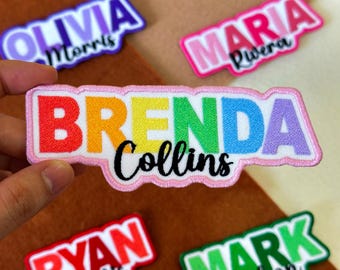 Custom Embroidered Name Patch: Iron-On or Sew-On, Personalized Uniforms