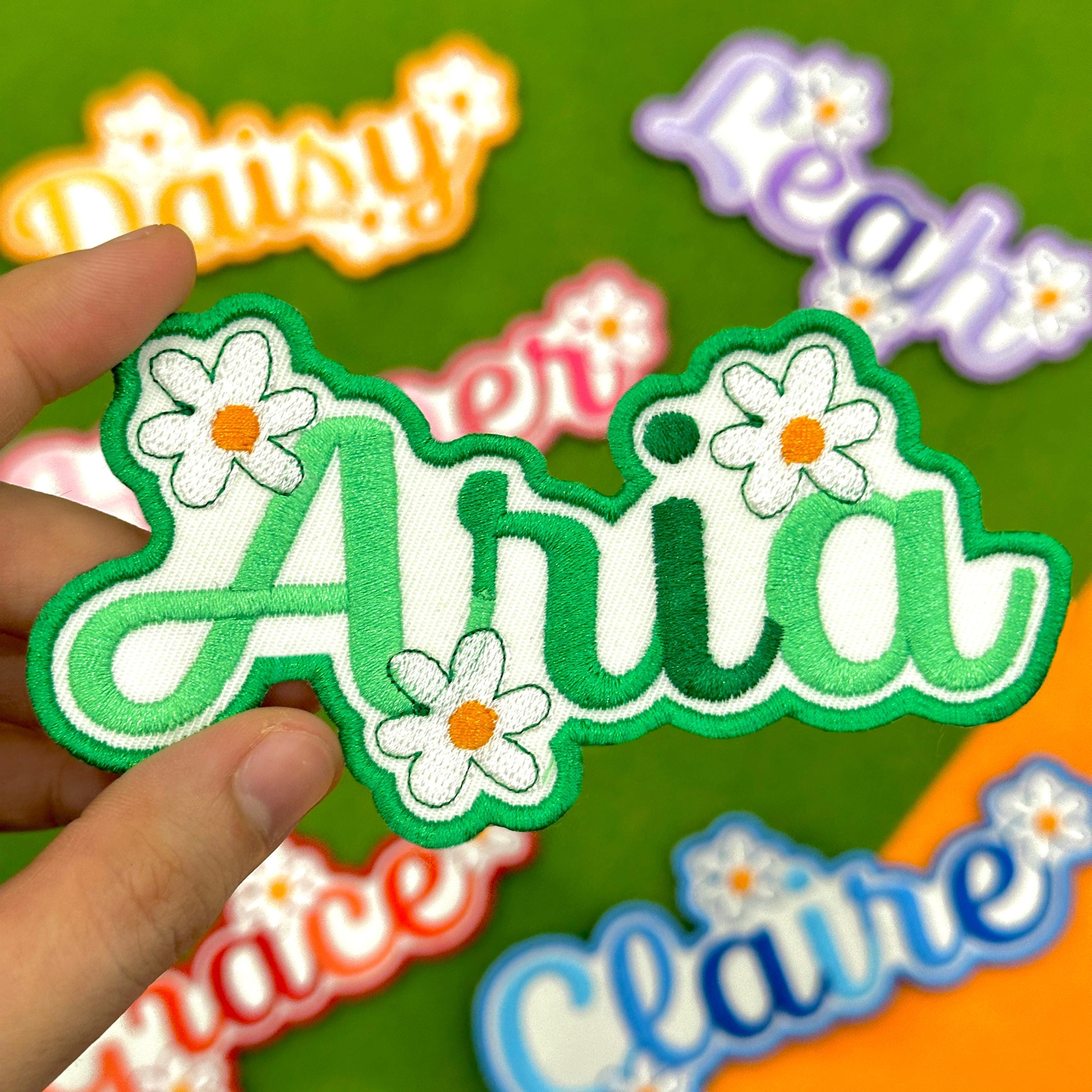 Embroidered Custom Daisy Name Patch – Sew or Iron on Patch - Etsy