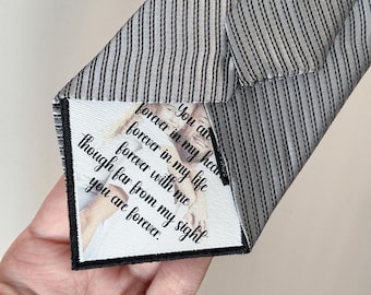 Custom Photo Tie Patch, Father of Bride/Groom Keepsake, Personalized Wedding Gift