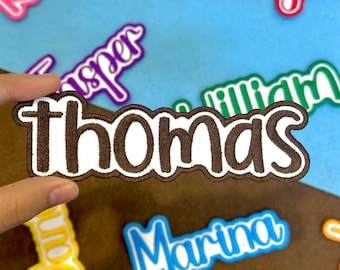Custom Embroidered Name Patch – Personalized Iron-On or Sew-On Tag