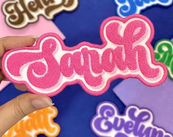 Custom Embroidered Name Patch: Iron-On or Sew-On Retro Badge