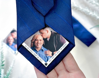 Custom Photo Tie Patch | Father of Bride, Groom, Grandpa Keepsake