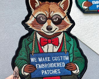 Custom Embroidered Patch| Personalized Logo Patches | Sew on, Iron on, Hook & Loop