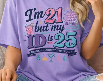 21st Birthday T-shirt, Amusement Park Theme, Birthday Summer Tee